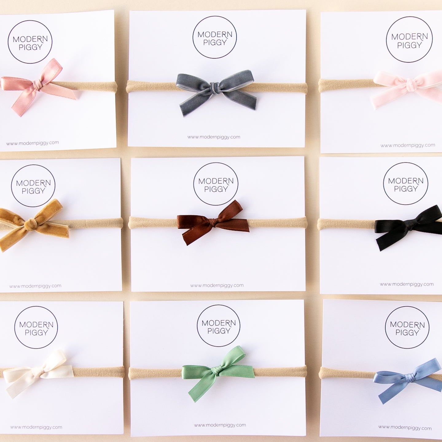 Storm | Mini Ribbon Bow - Nylon Headband