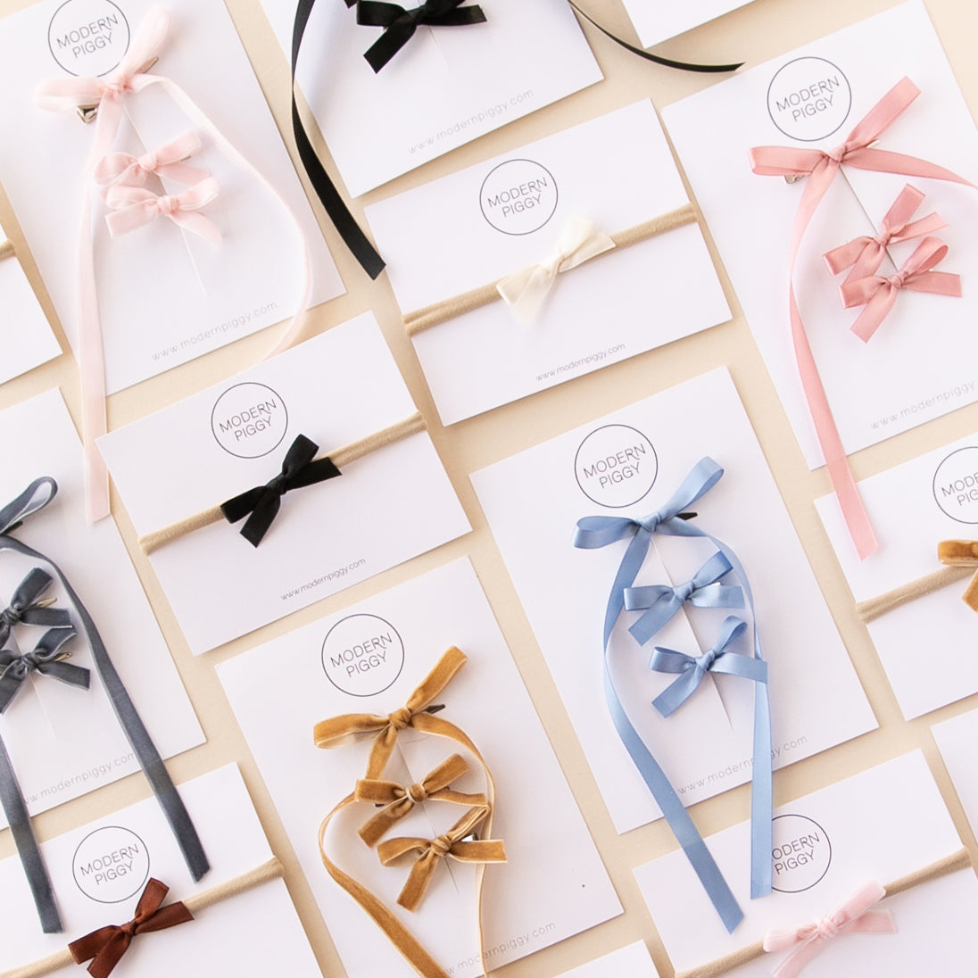 Dusty Rose | Mini Ribbon Bow - Nylon Headband