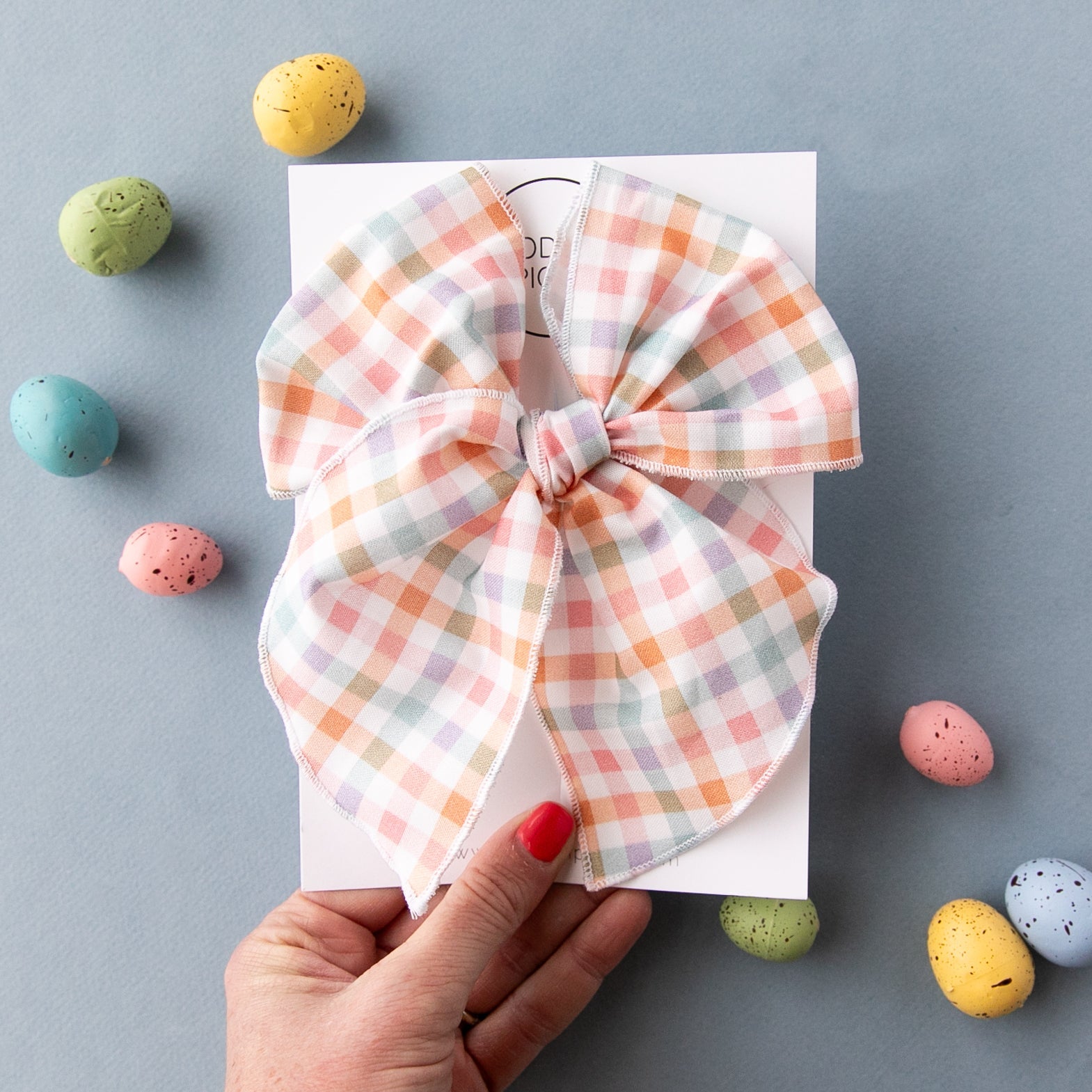 Easter Gingham | Party Bow