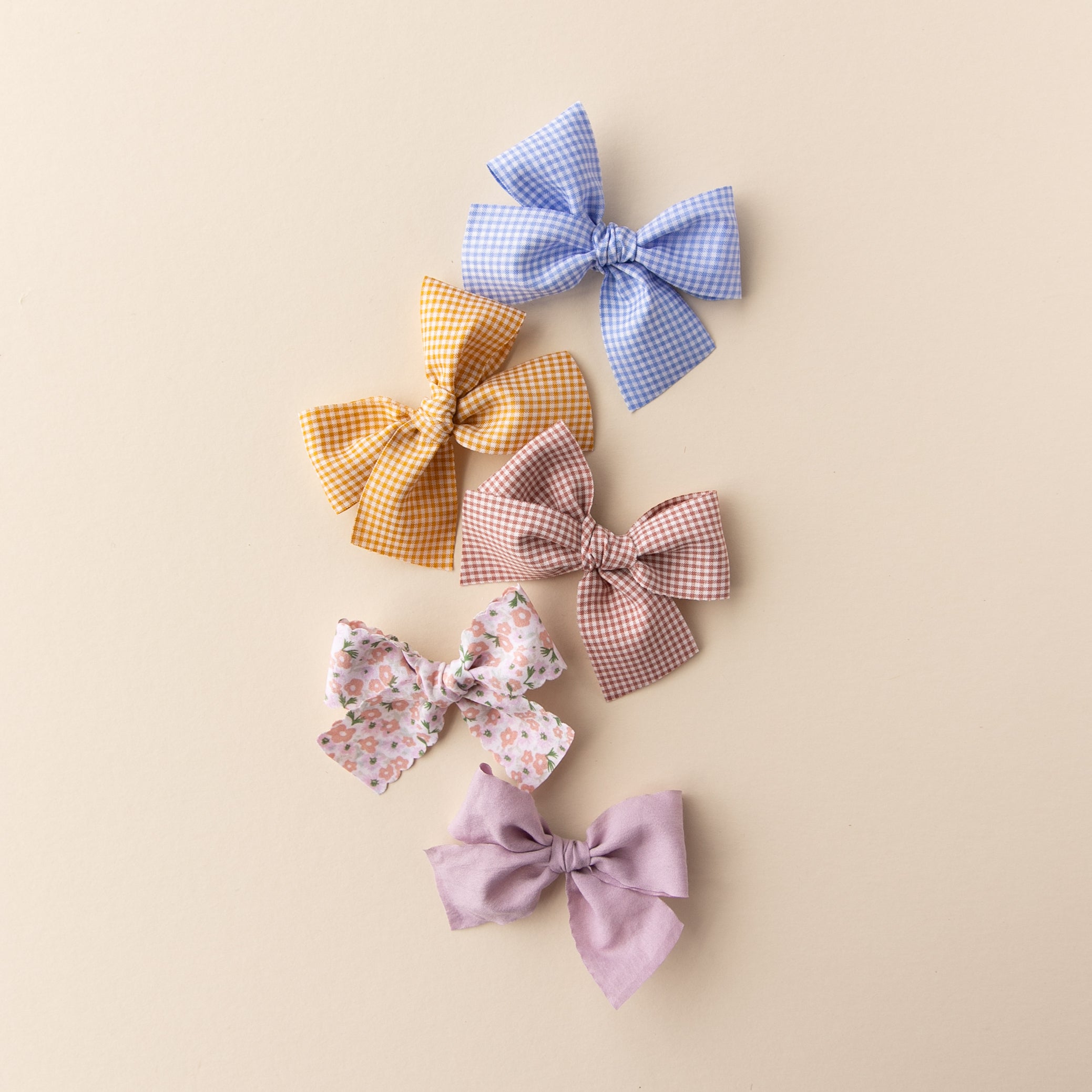 Posy Scallop | Pigtail Set - Ribbon Bow