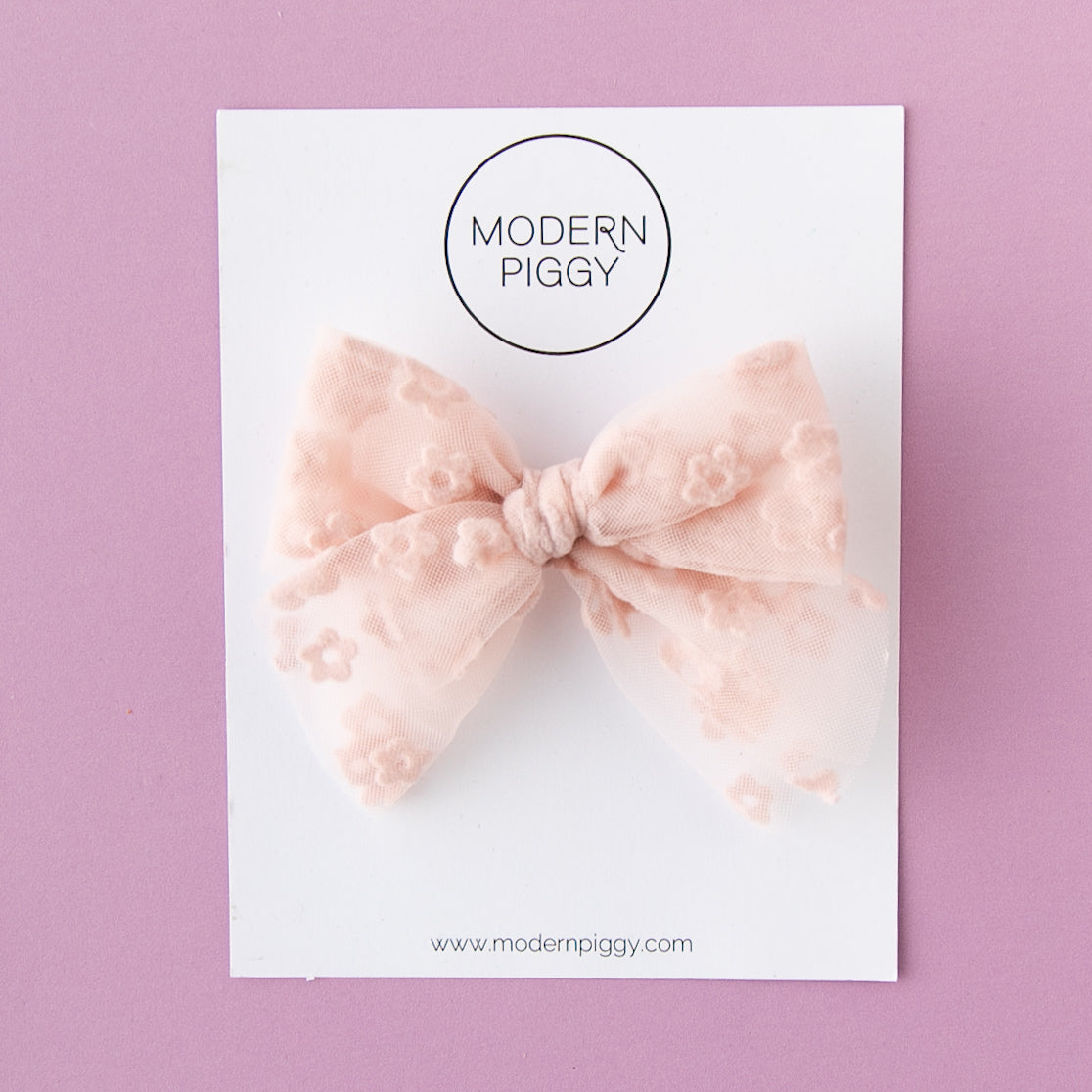 Bloom - Pink | Tulle Bow