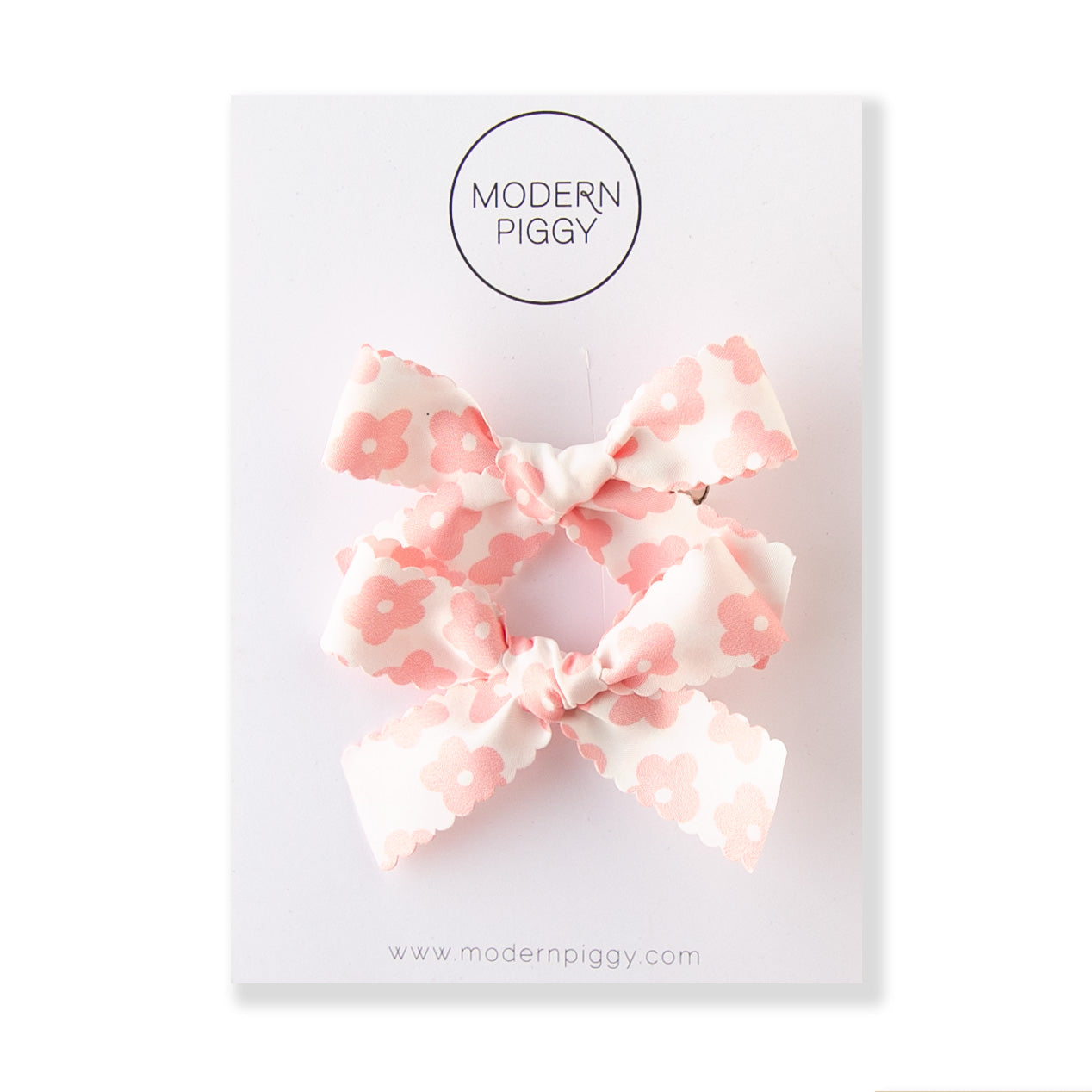 Mod Daisy - Pink | Pigtail Set - Ribbon Bow