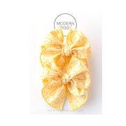 Lemonade | Pigtail Set - Petite Party Bow