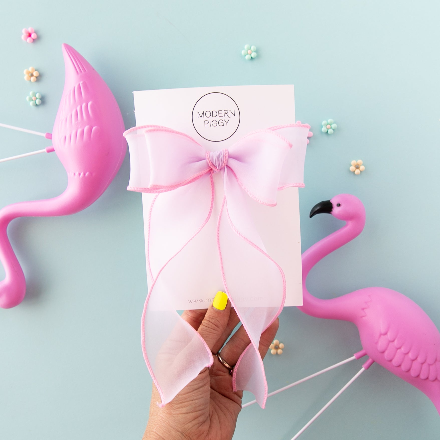 Flamingo | Statement Ribbon Bow