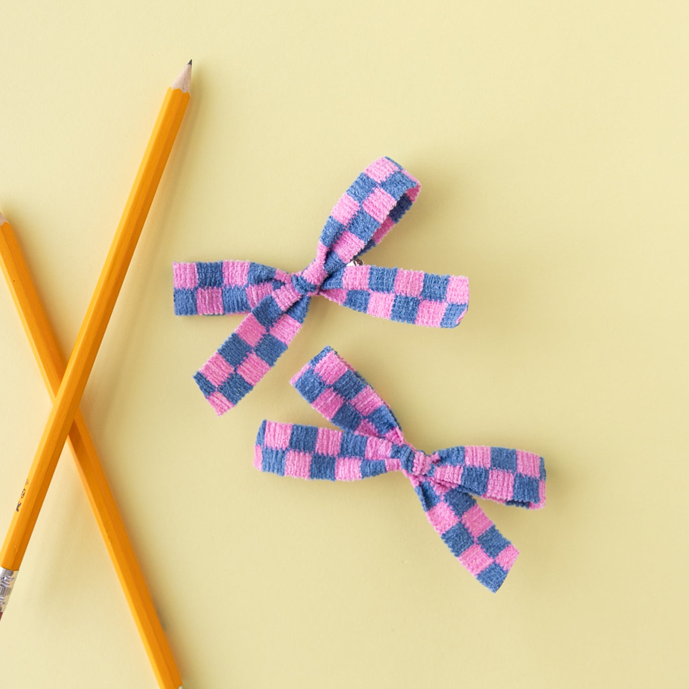 Hopscotch - Pink | Pigtail Set - Ribbon Bow