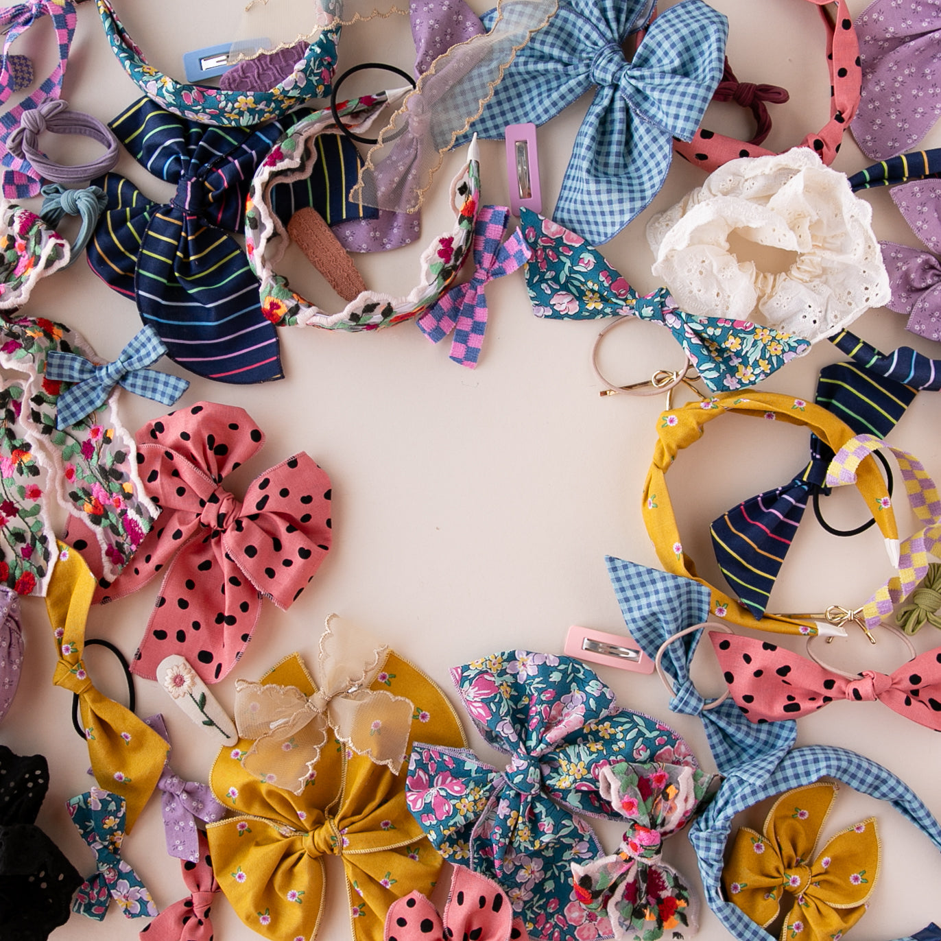 Violet | Pigtail Set - Hand-tied Bow