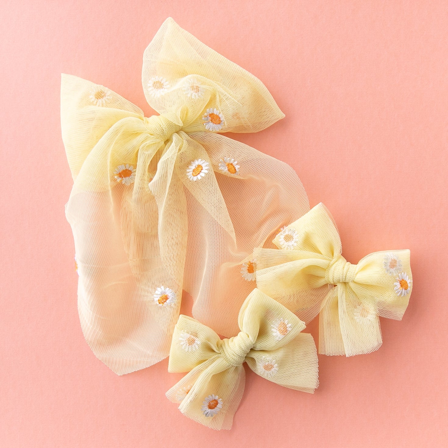 Sunrise Daisy | Tulle Statement Bow