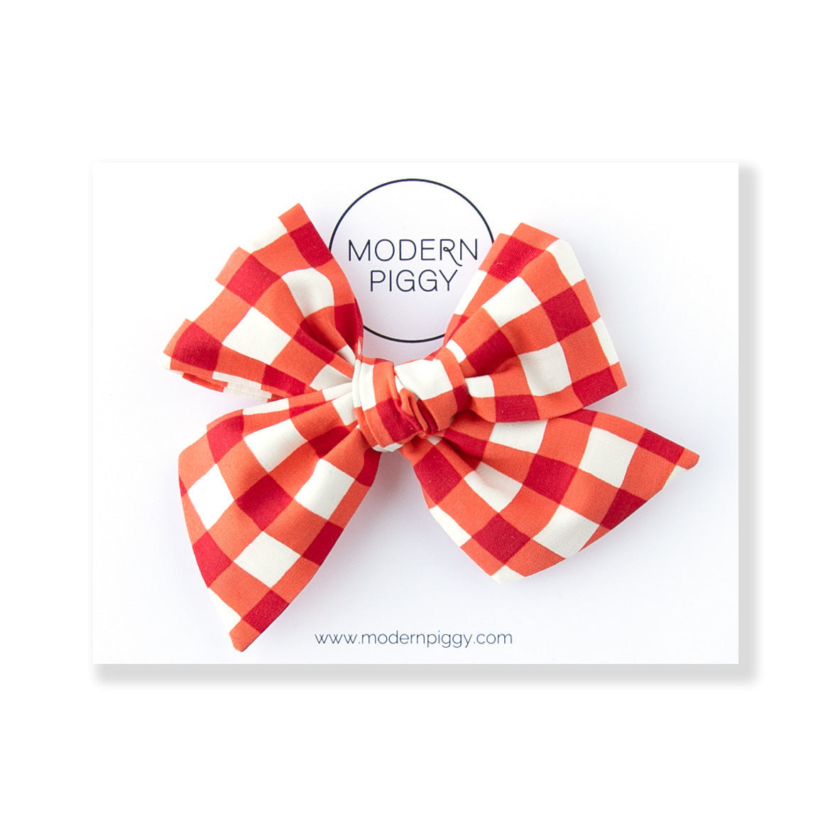 Red Gingham | Oversized Hand-tied Bow