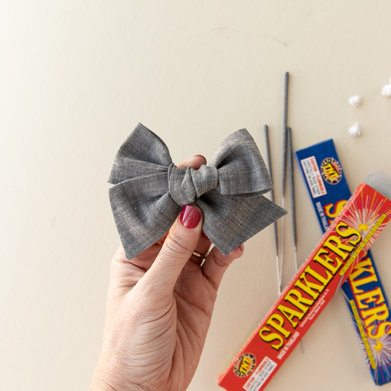 Chambray | Oversized Hand-tied Bow