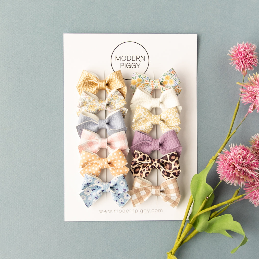 Forget Me Not | Leather Baby Bow