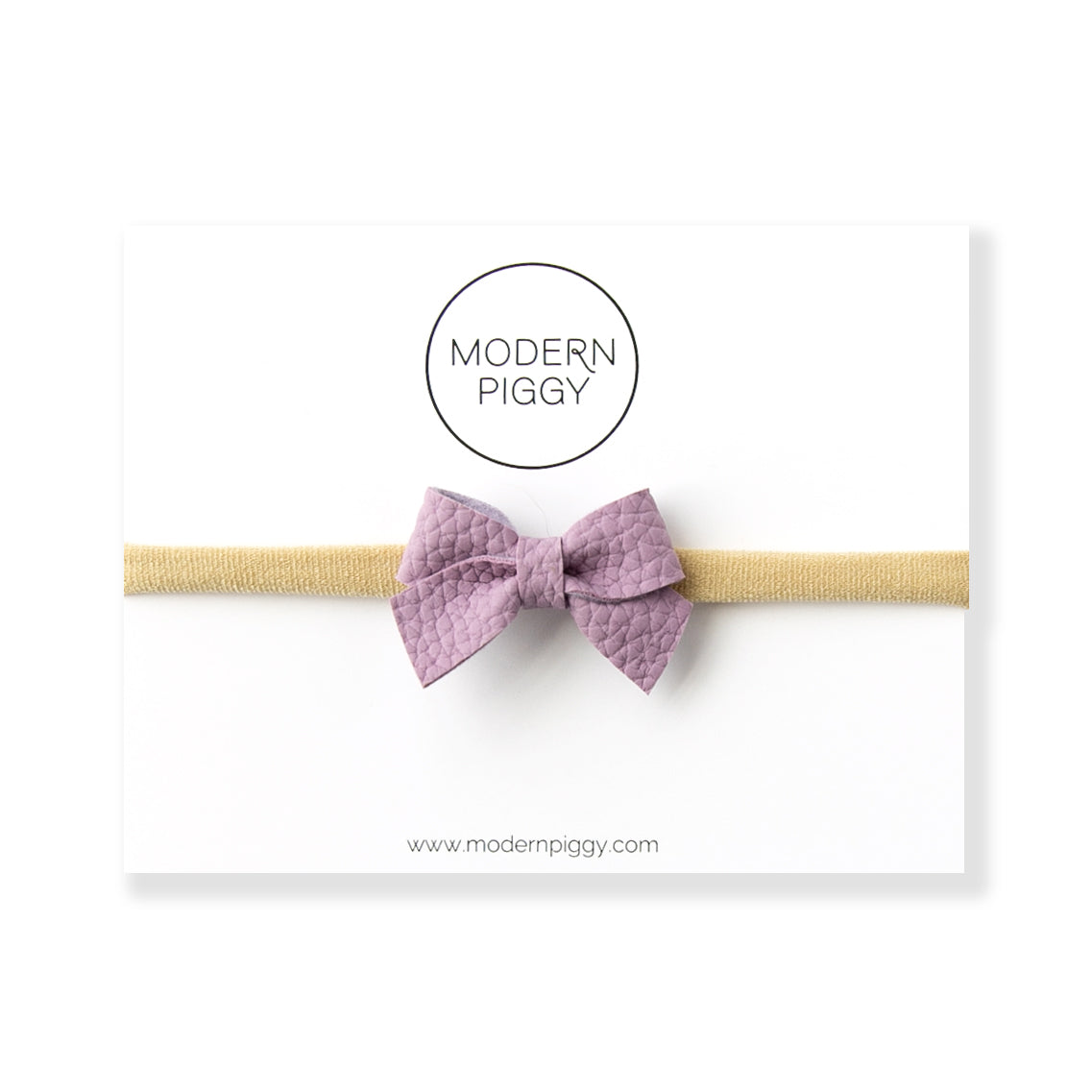 Grape | Leather Baby Bow