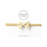 Canary | Leather Baby Bow