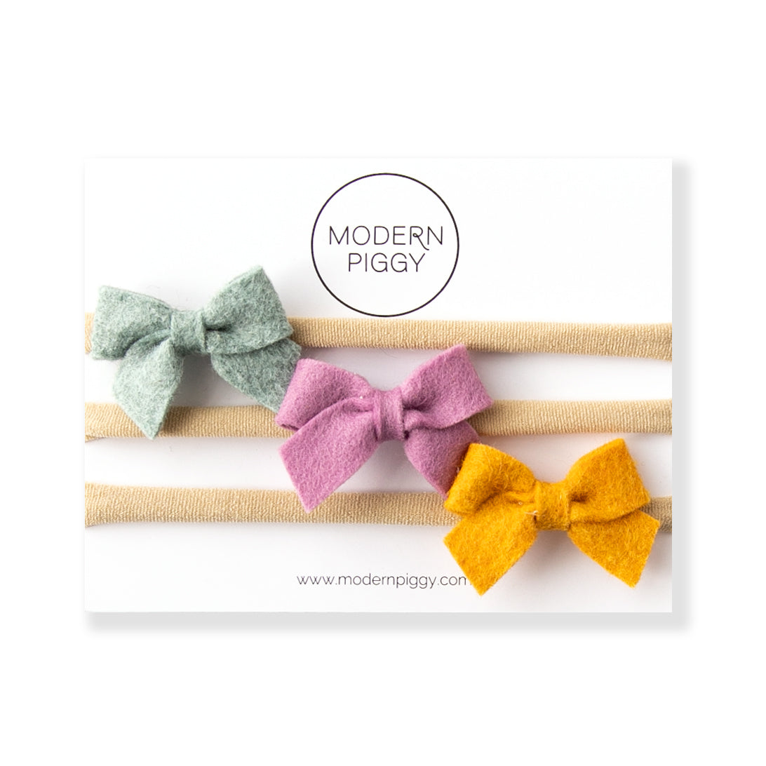 Meadow | Felt Baby Bow Set