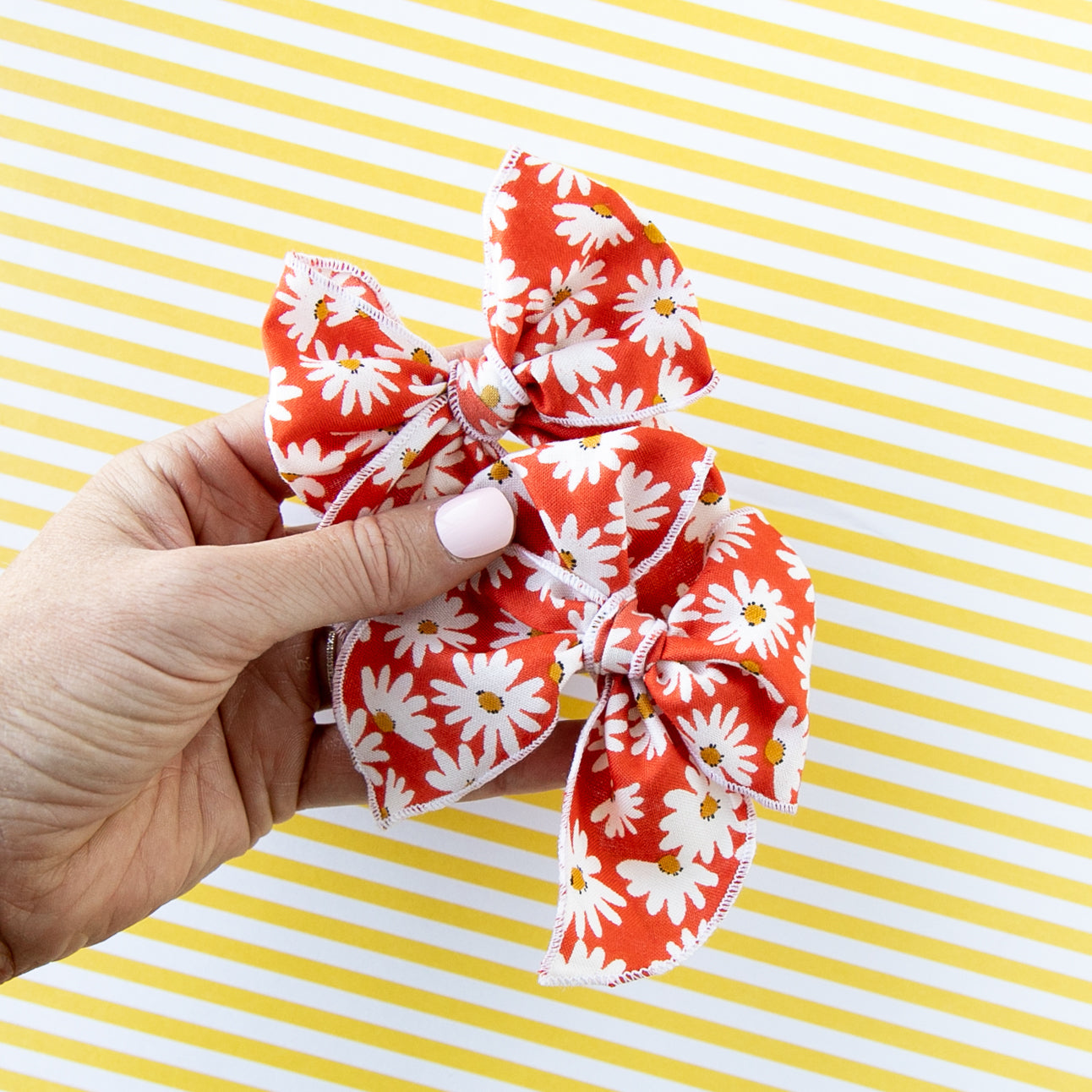 Sunset Daisy | Pigtail Set - Petite Party Bow