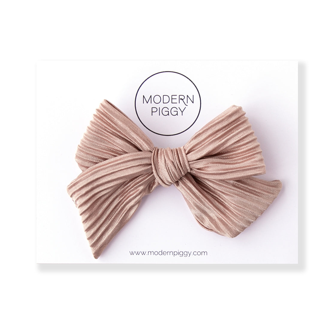 Mauve Plisse | Oversized Hand-tied Bow