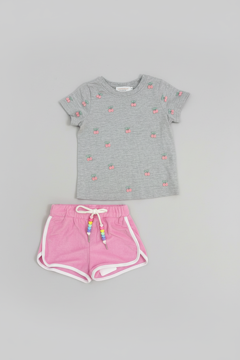 Tweenstyle By Stoopher - Cherries Tee - Grey