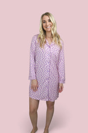 Plum Wavy Checkers Women's Dream Gown