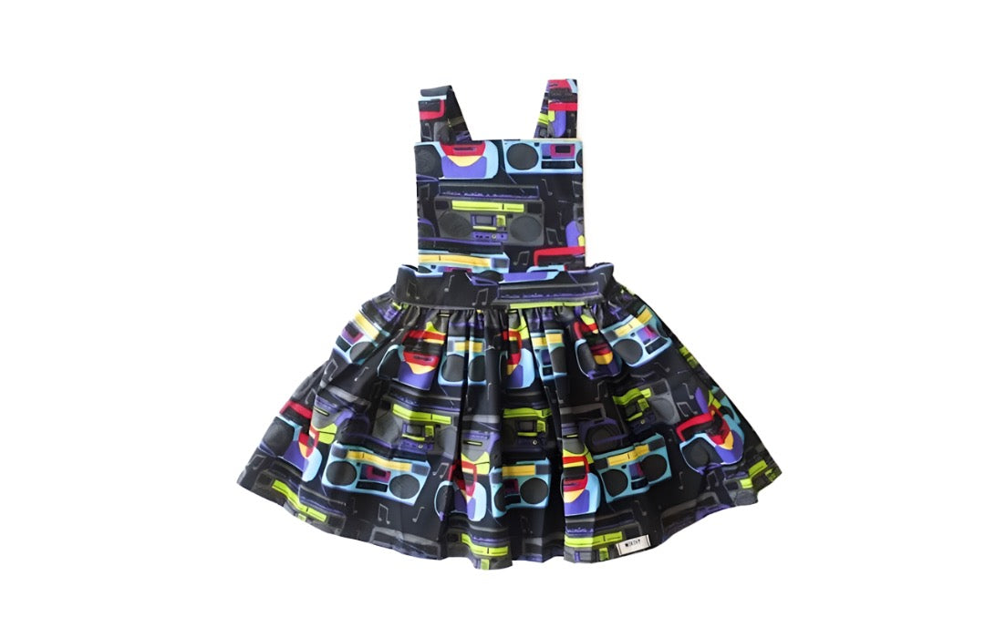 Baby Pinafore Dress In Boombox