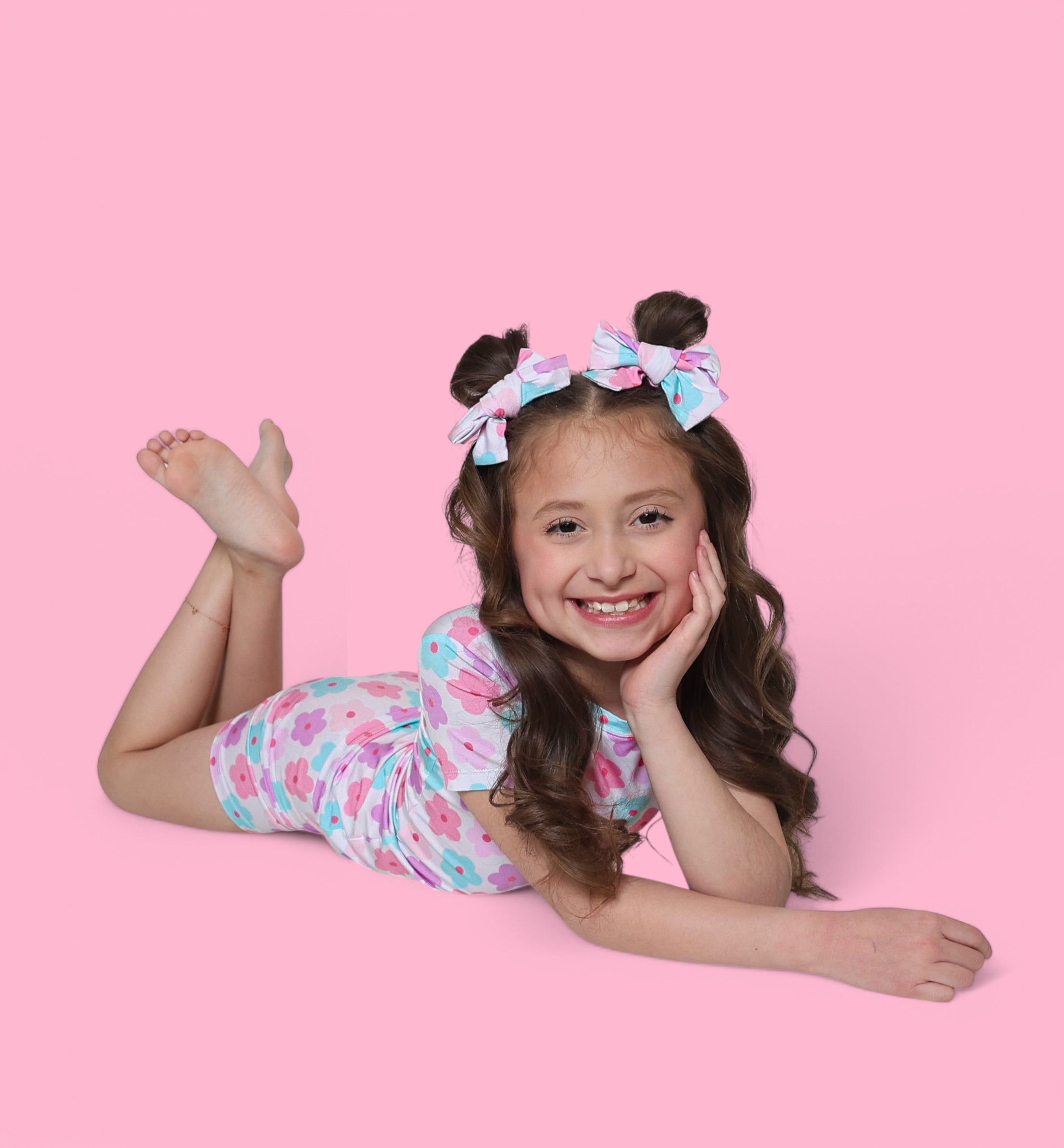 Violet Fields Dream Bow Hair Clips