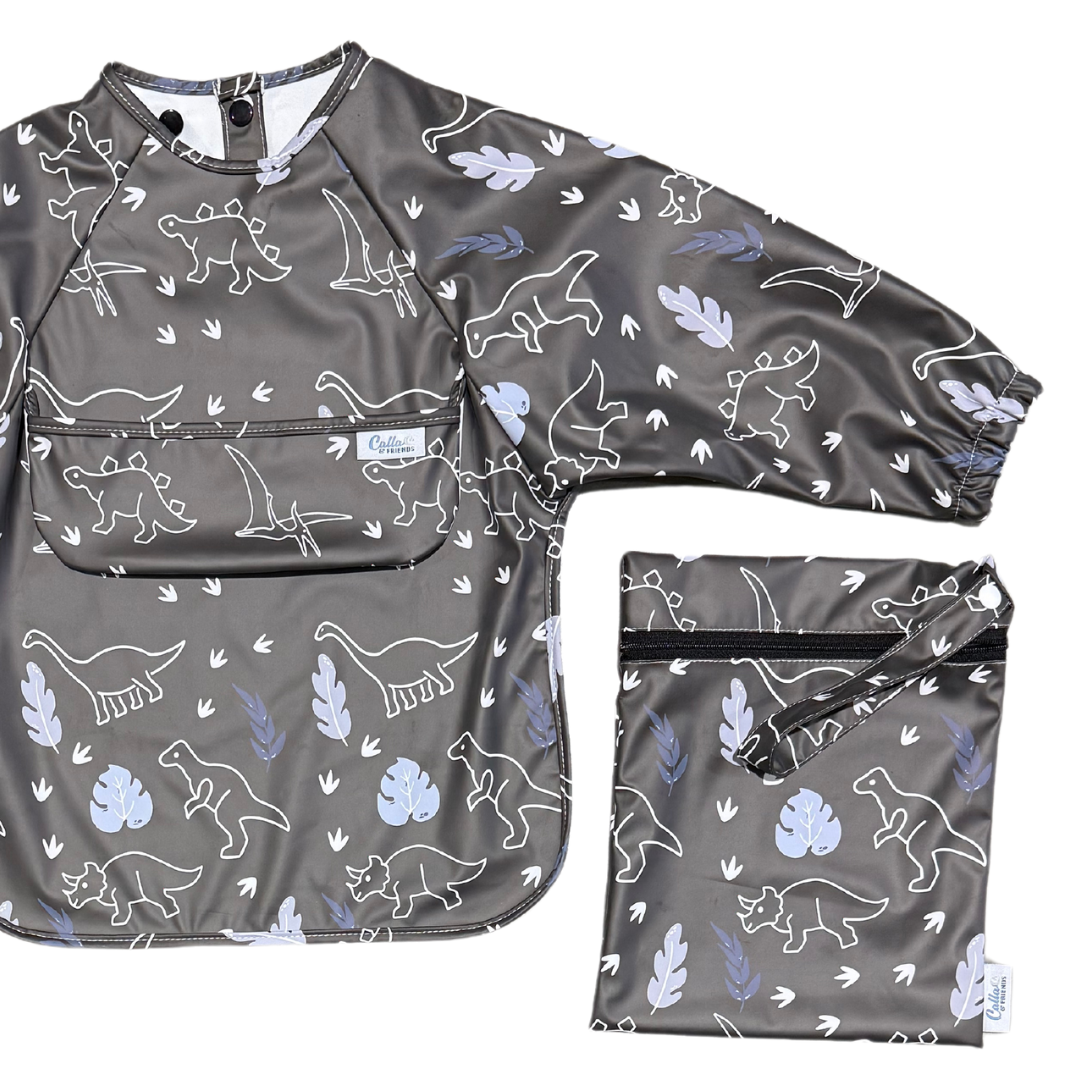 The Grayson Long Sleeve Bib - Dino