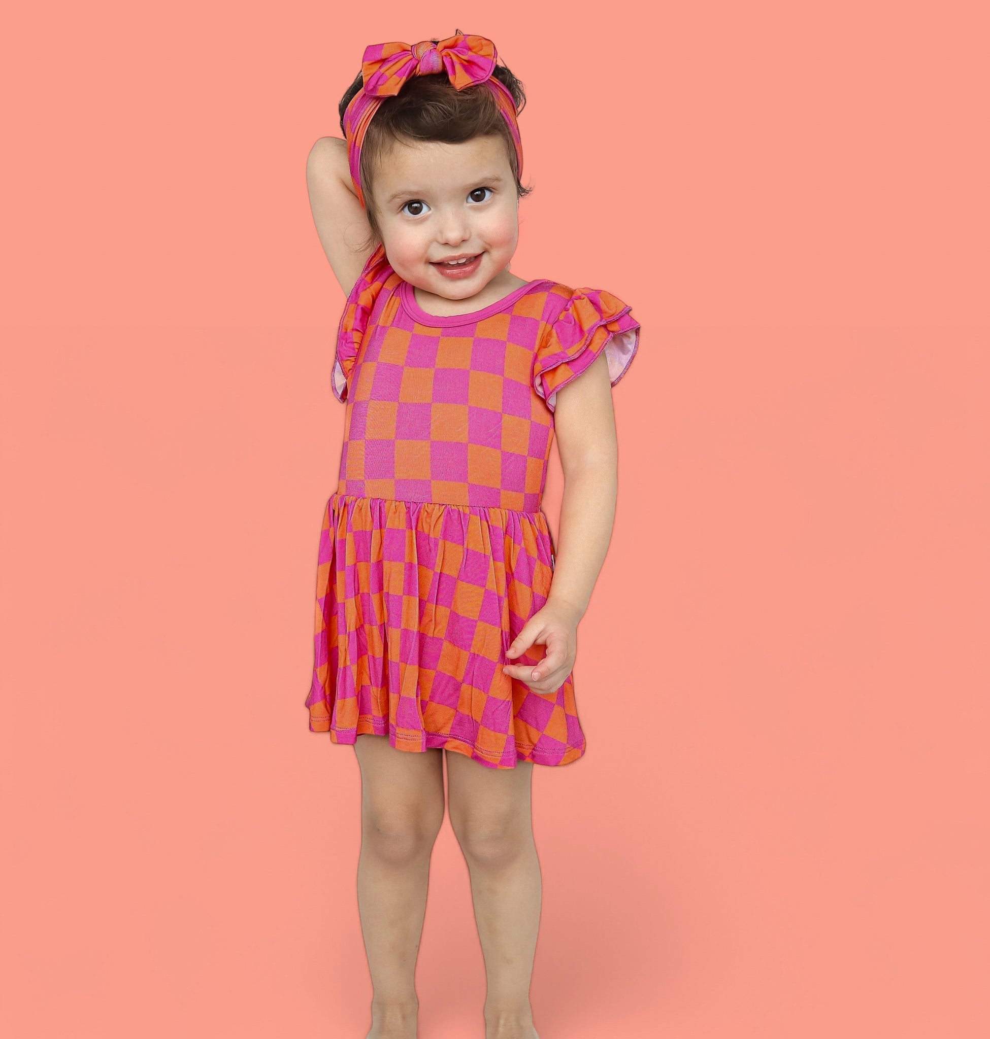 Neon Dreams Checkers Dream Bodysuit Dress