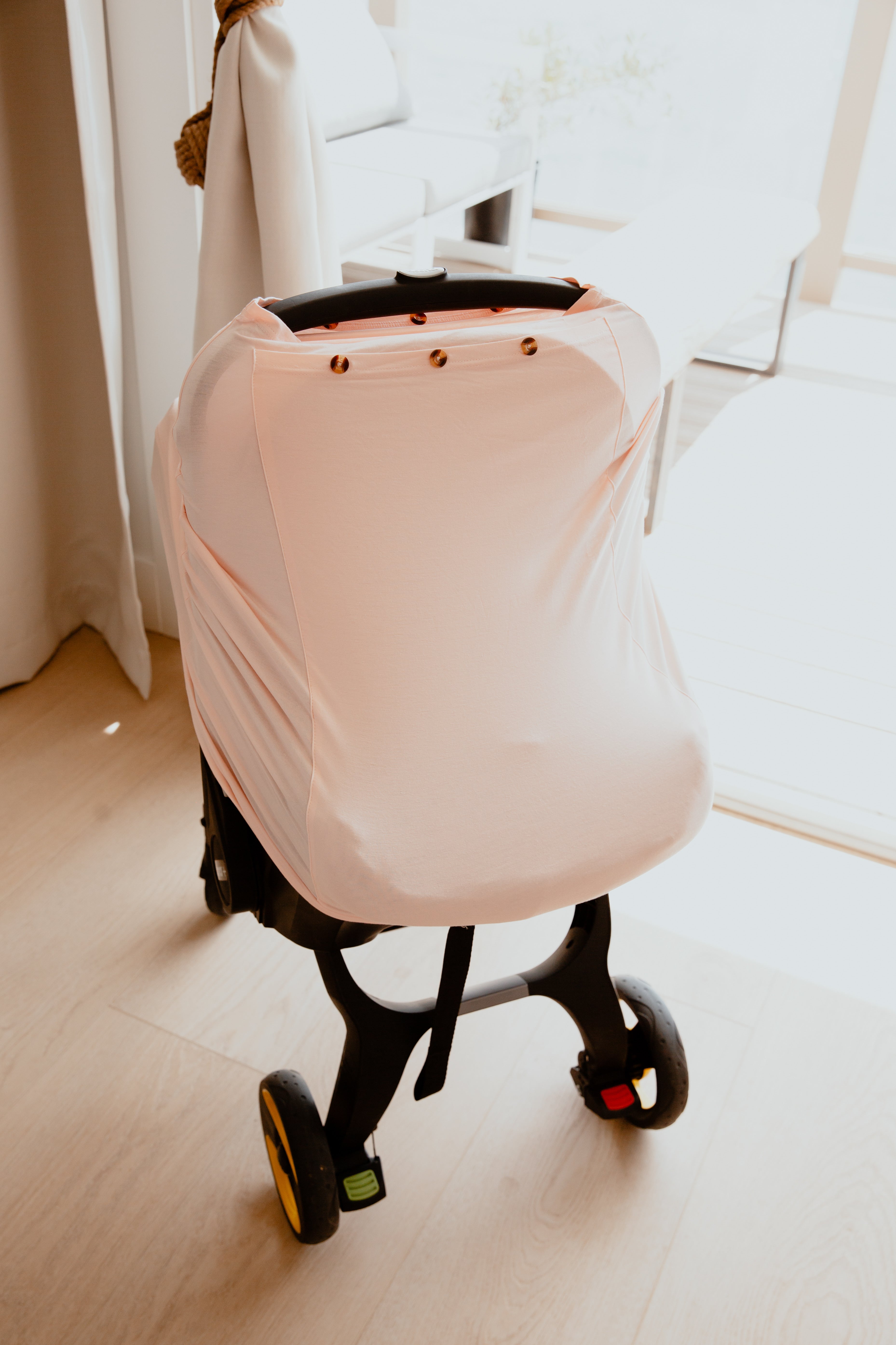 The ® Luxe Bamboo Multi-use Antimicrobial Air Filtering Infant Cover Pink