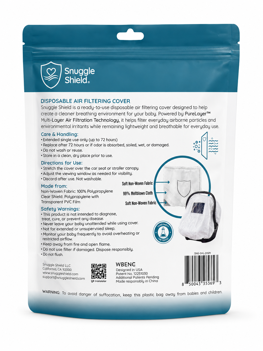 *new* Disposable Air Filtering Cover