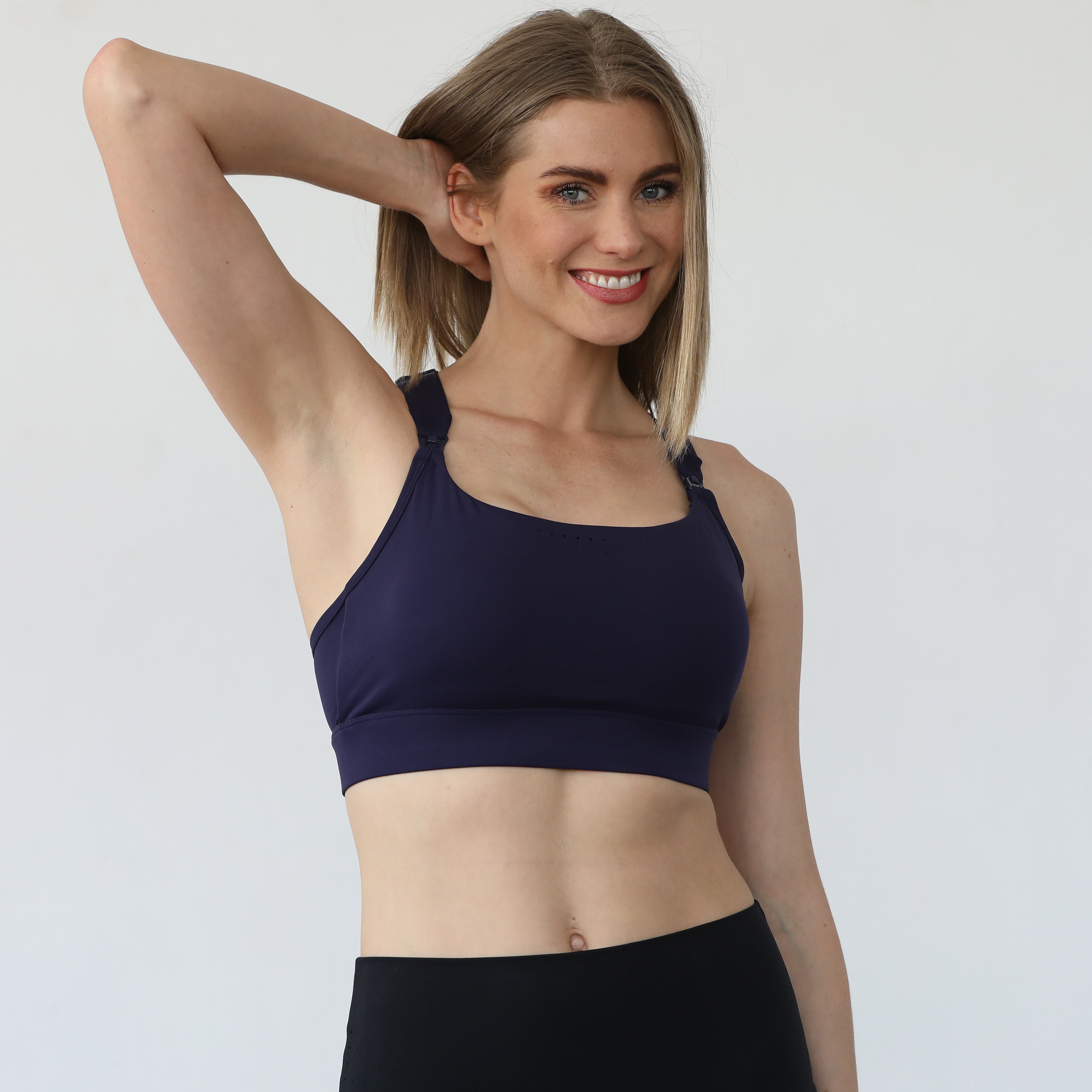 Venice 5 Ultimate Support Full Coverage Nursing & Pumping Sports Bra (true Navy)