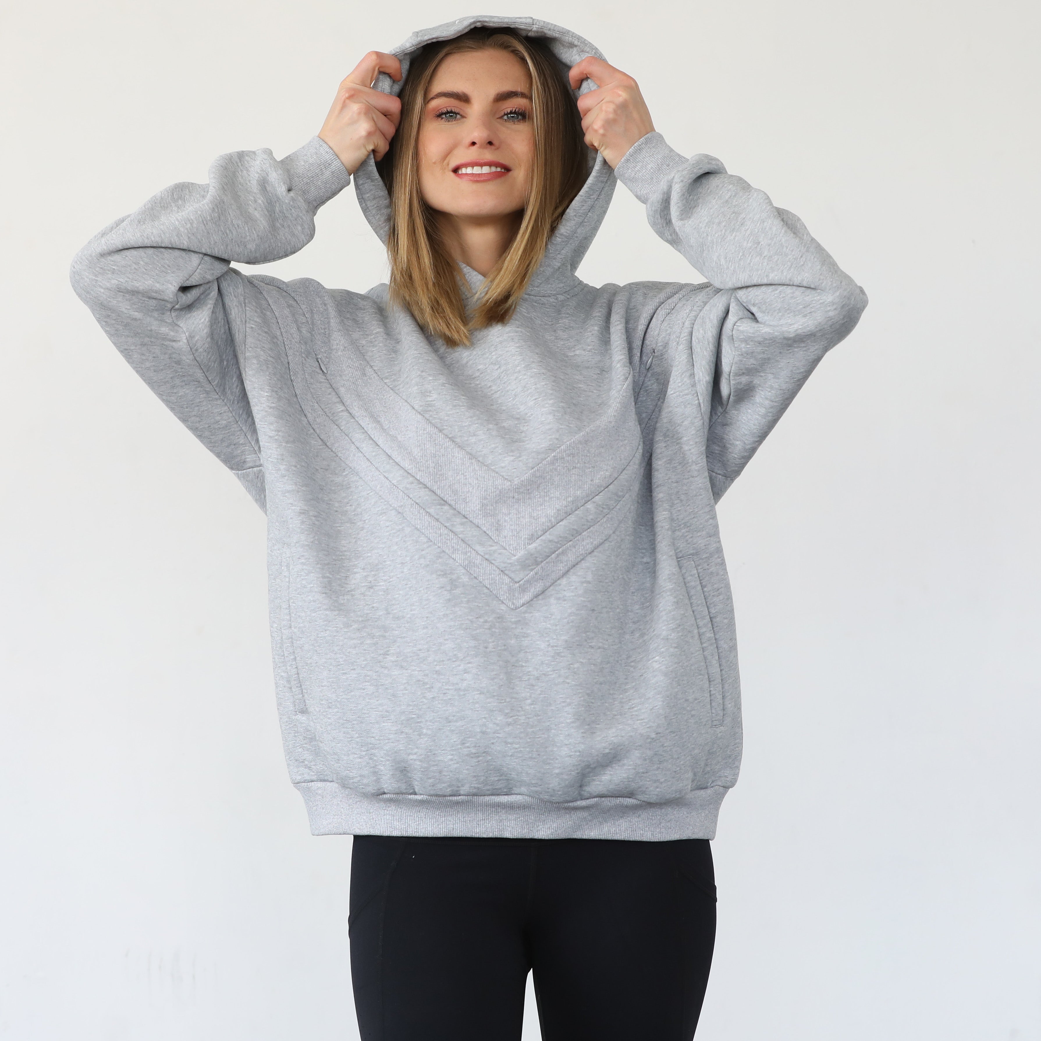 Isabella Ultra Soft Oversized Nursing & Pregnancy Hoodie (heather Grey)