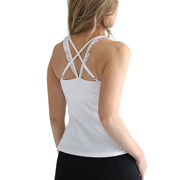 Delphine - Ruffle Nursing Sports Tank Bra (blanc)
