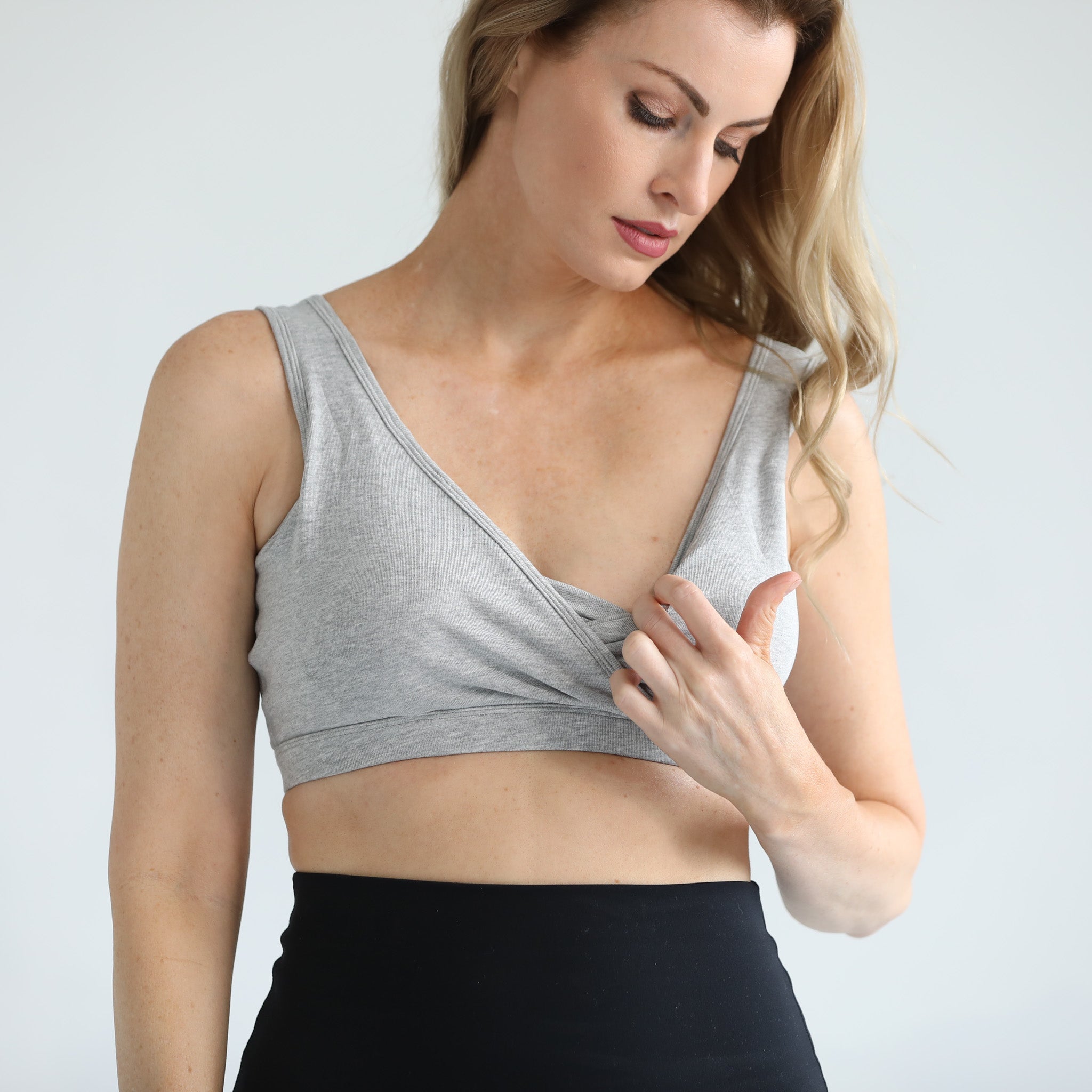 Luna Handsfree Pumping & Nursing Sleep Bralette (heather Gray)