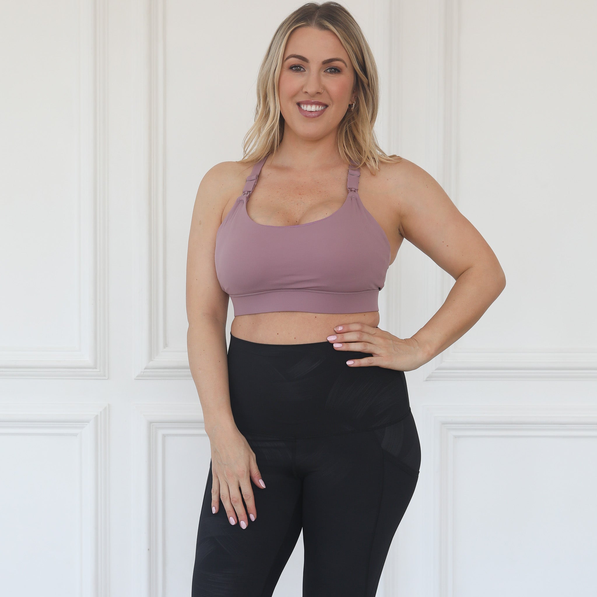 Océane - Exclusive Hands Free Pumping Sports Bra (lavender Smoke)