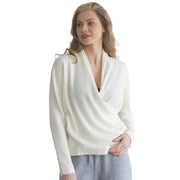 Cashmere Wrap Sweater (blanc)