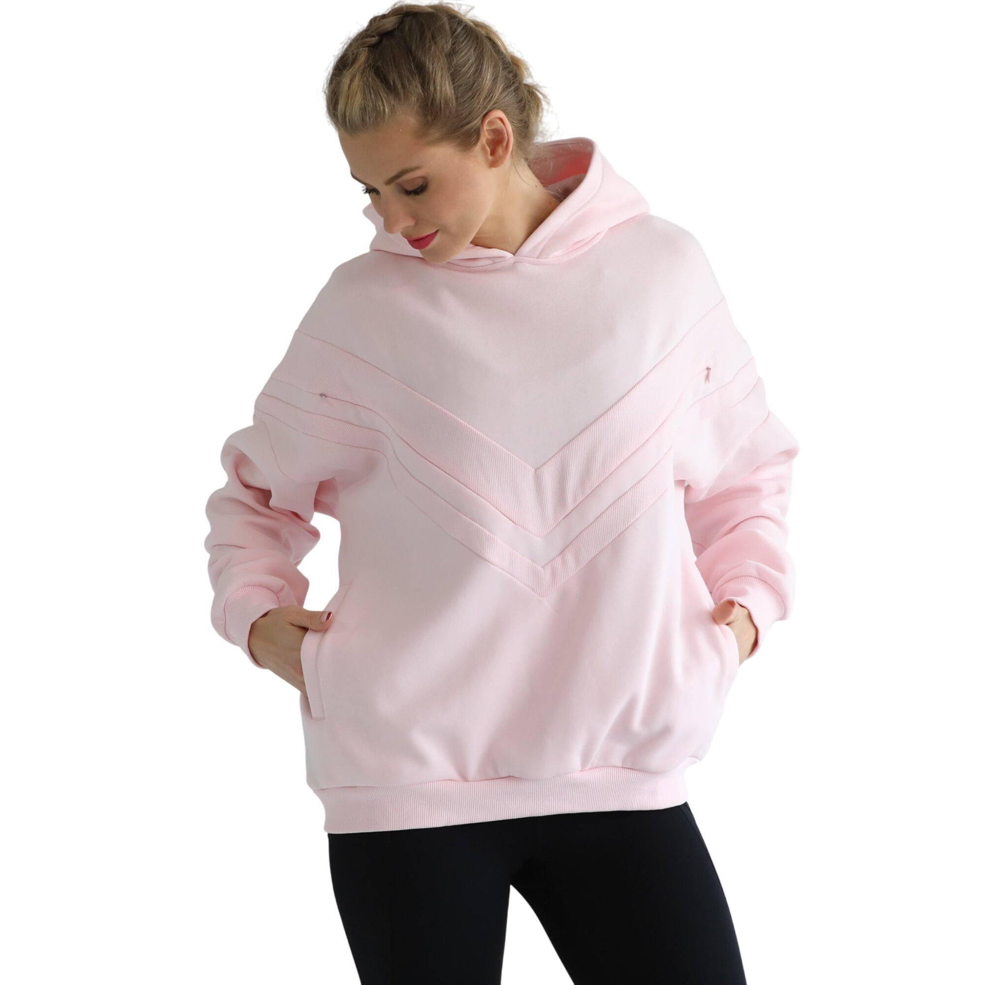 Isabella Ultra Soft Oversized Nursing & Pregnancy Hoodie (pedal Blush)