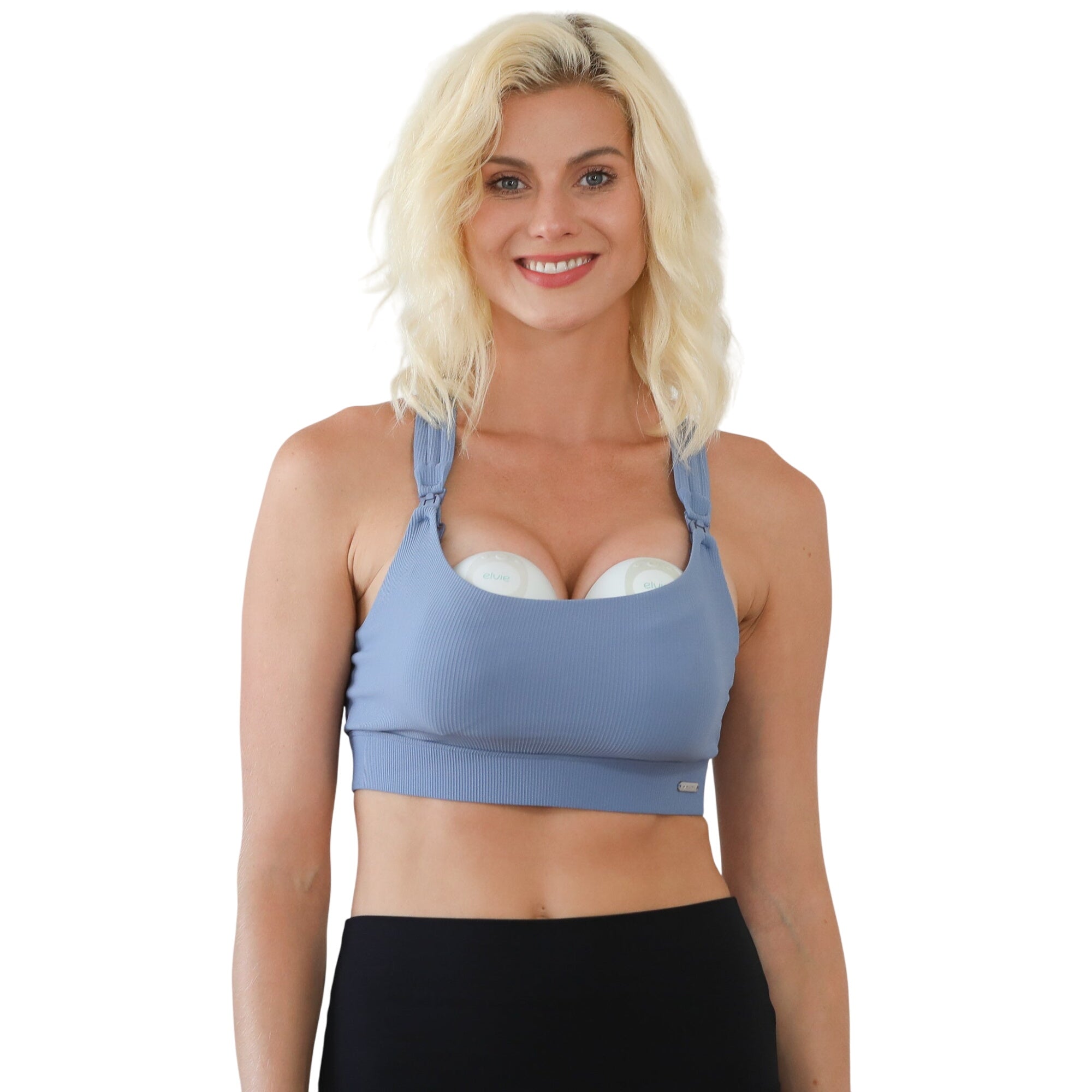 Chloé 4 Running Nursing & Pumping Sports Bra (ribbed Lint Stone)