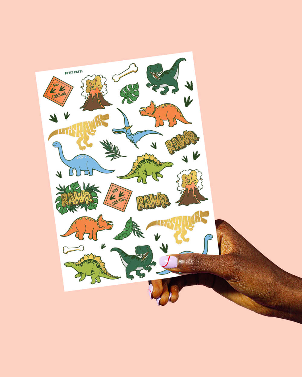 Dino-mite Tats - 38 Foil Temporary Tattoos