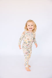 All Things Are Possible Pj Long Sleeve Set Ribbed Cotton-bamboo Blend