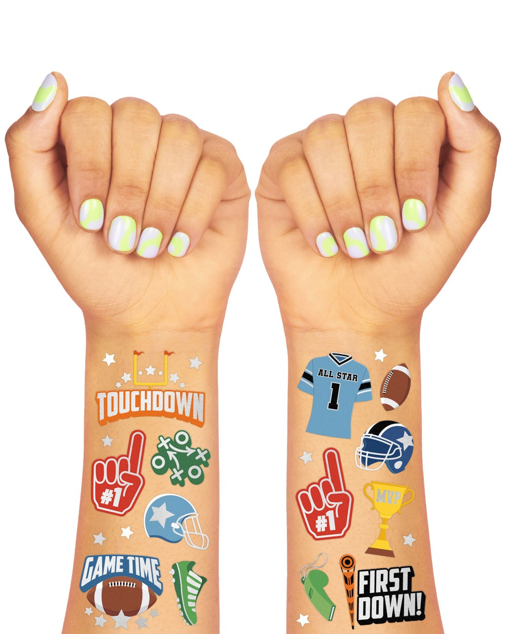 Football Tats - 60 Temporary Tattoos