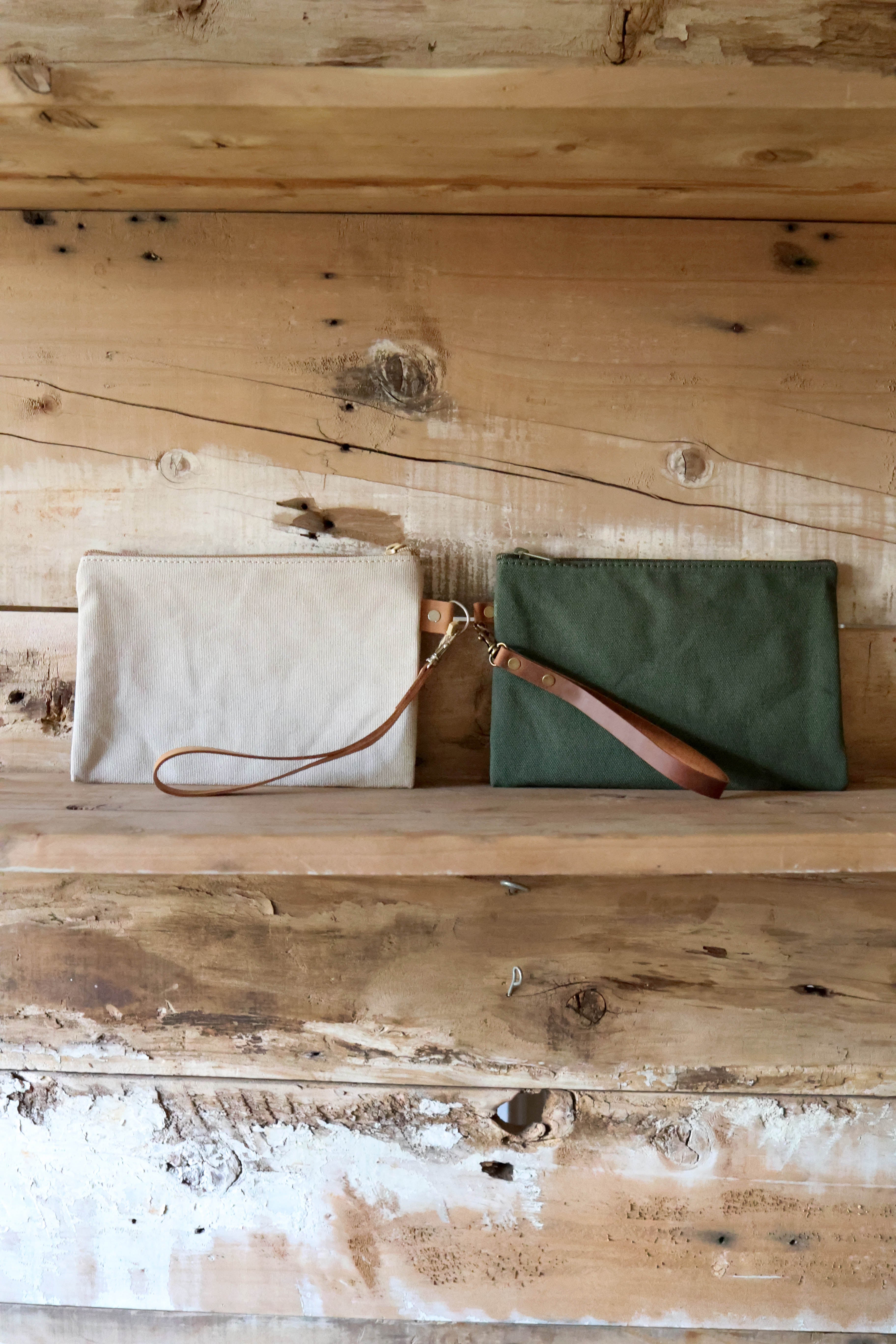 Canvas Clutch/zippered Pouch