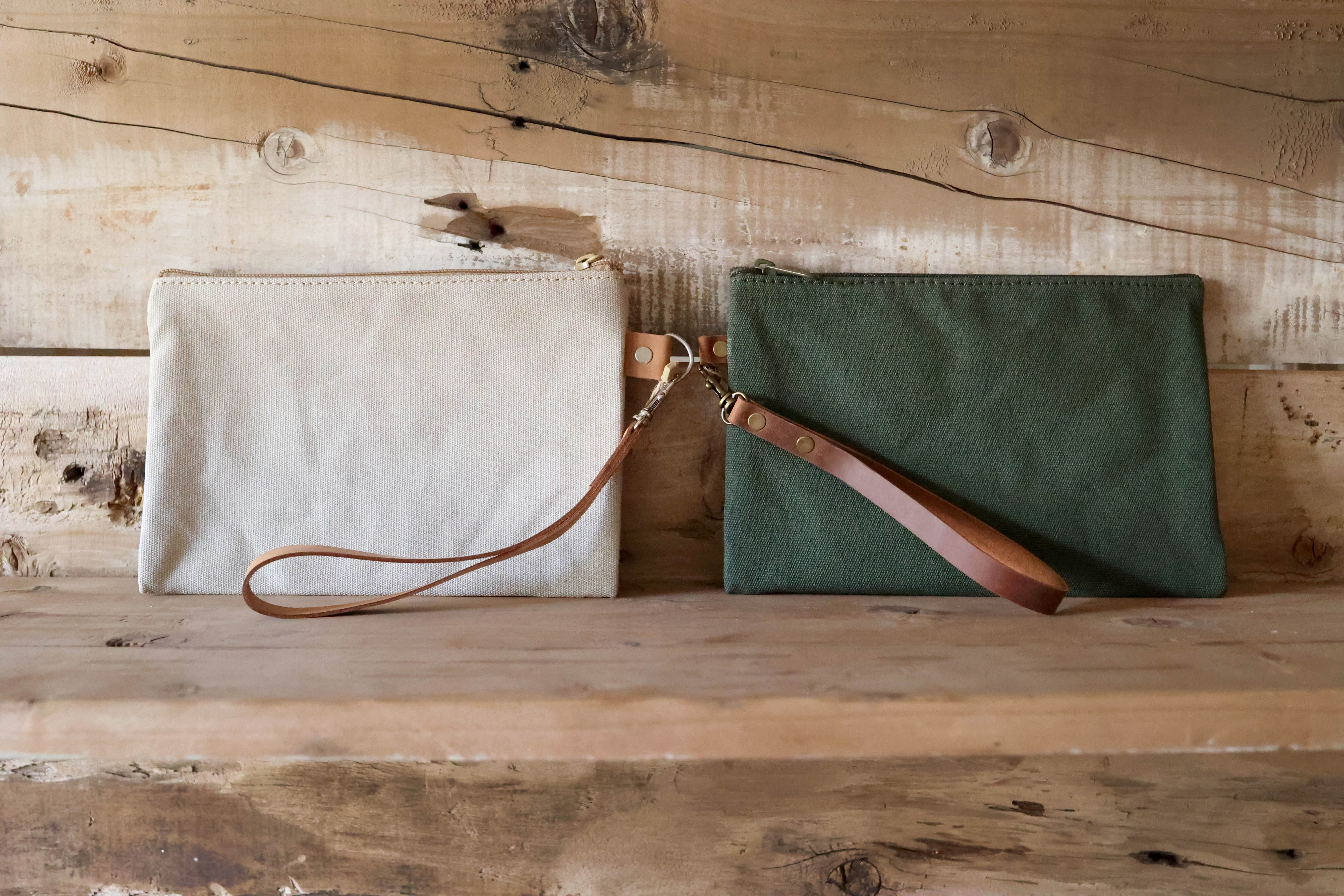 Canvas Clutch/zippered Pouch
