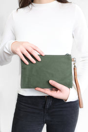 Canvas Clutch/zippered Pouch