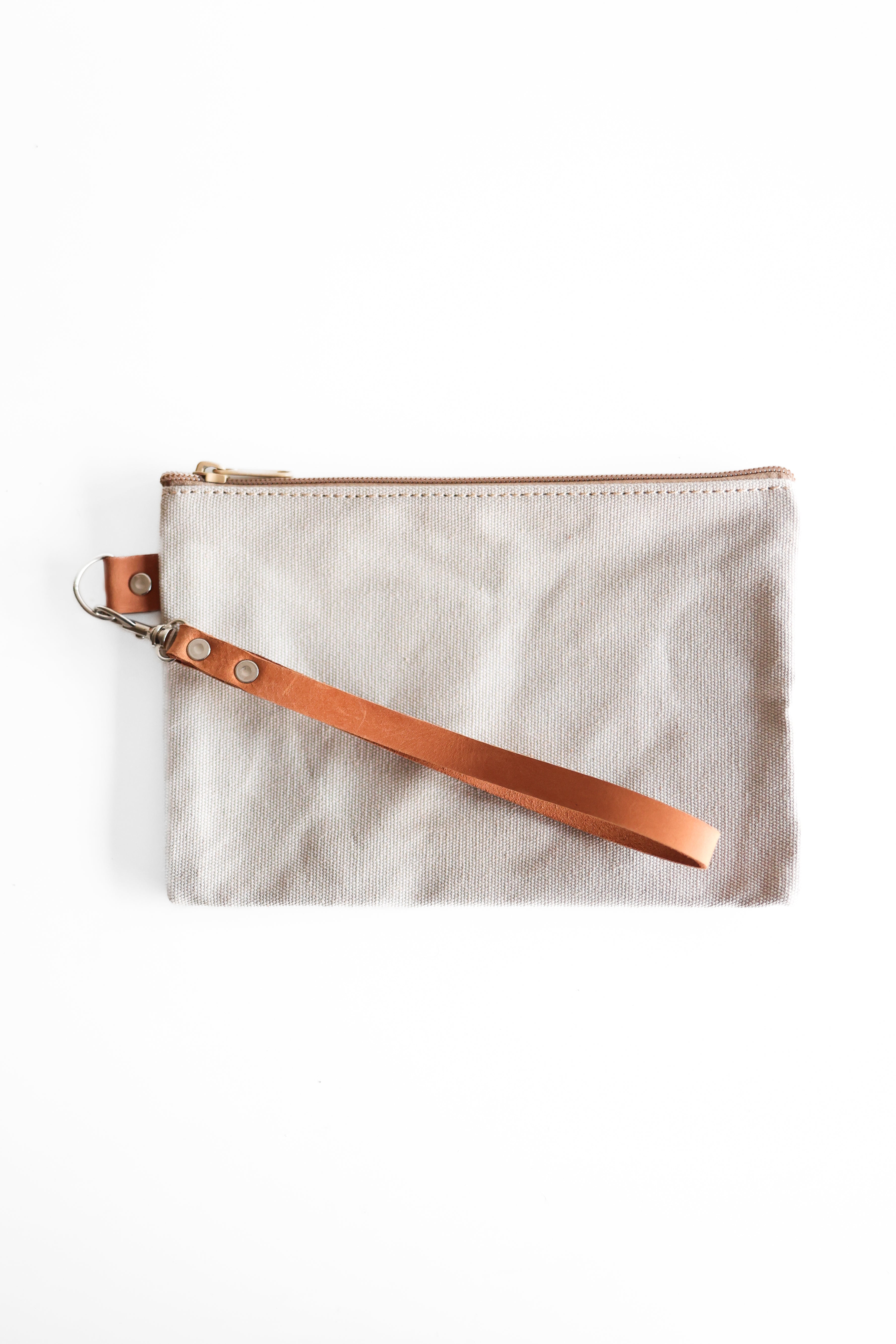 Canvas Clutch/zippered Pouch