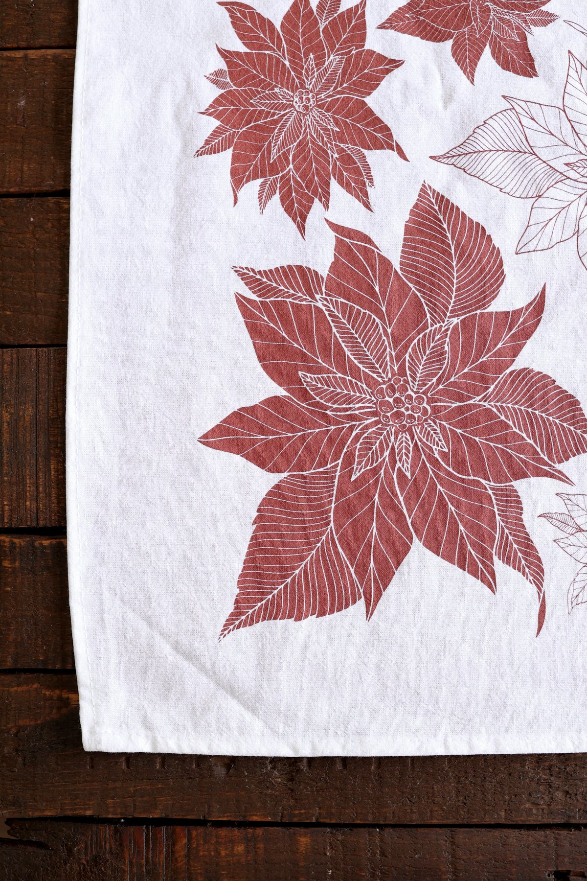 Poinsettia Tea Towel