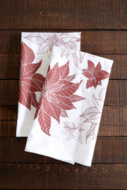 Poinsettia Tea Towel