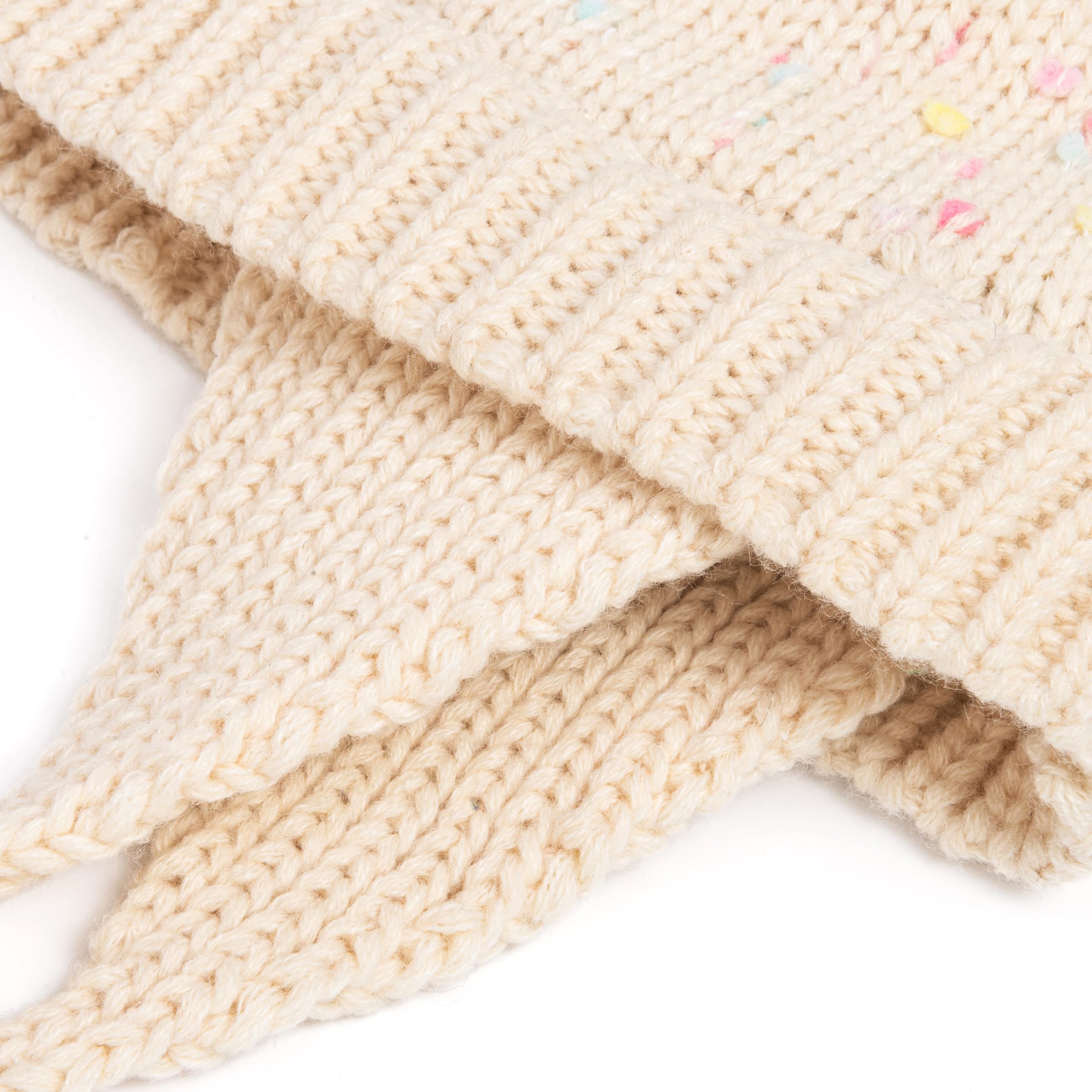 Warm Earflap Knit Beanie Hat With Ties For Toddlers/little Kids 2-6 Years