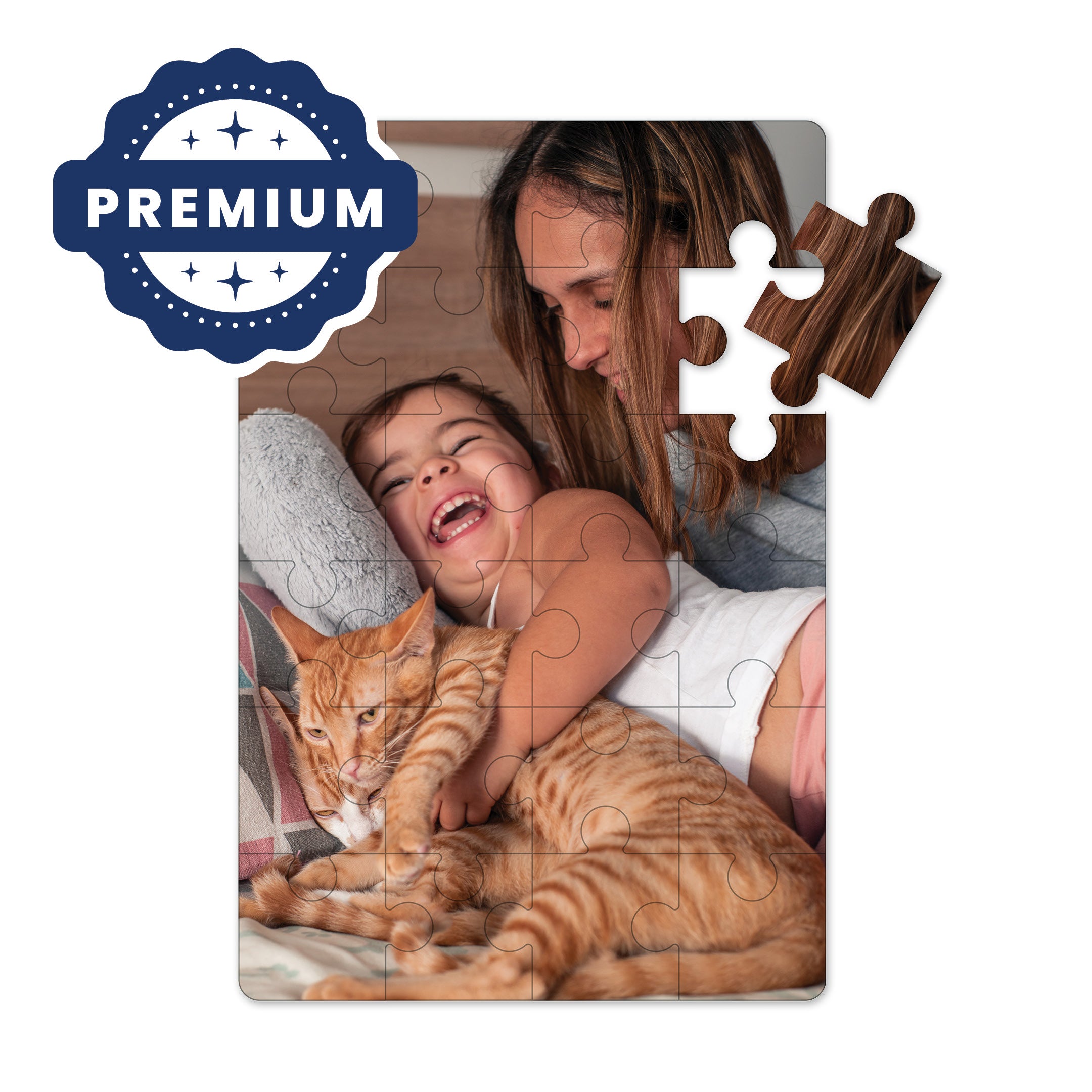 Premium Personalized Pet Photo Puzzle, Portrait / Vertical – 24 Pieces