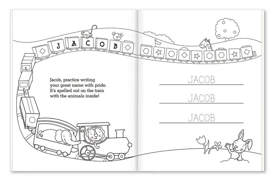 1-2-3 Blast Off With Me Personalized Coloring and Activity Book