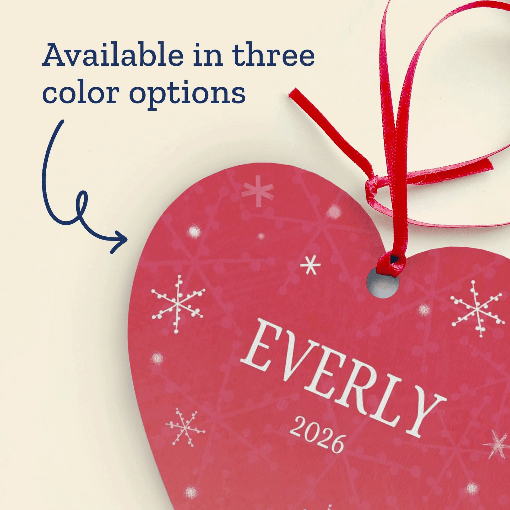Flurry of Love Personalized Heart Ornament