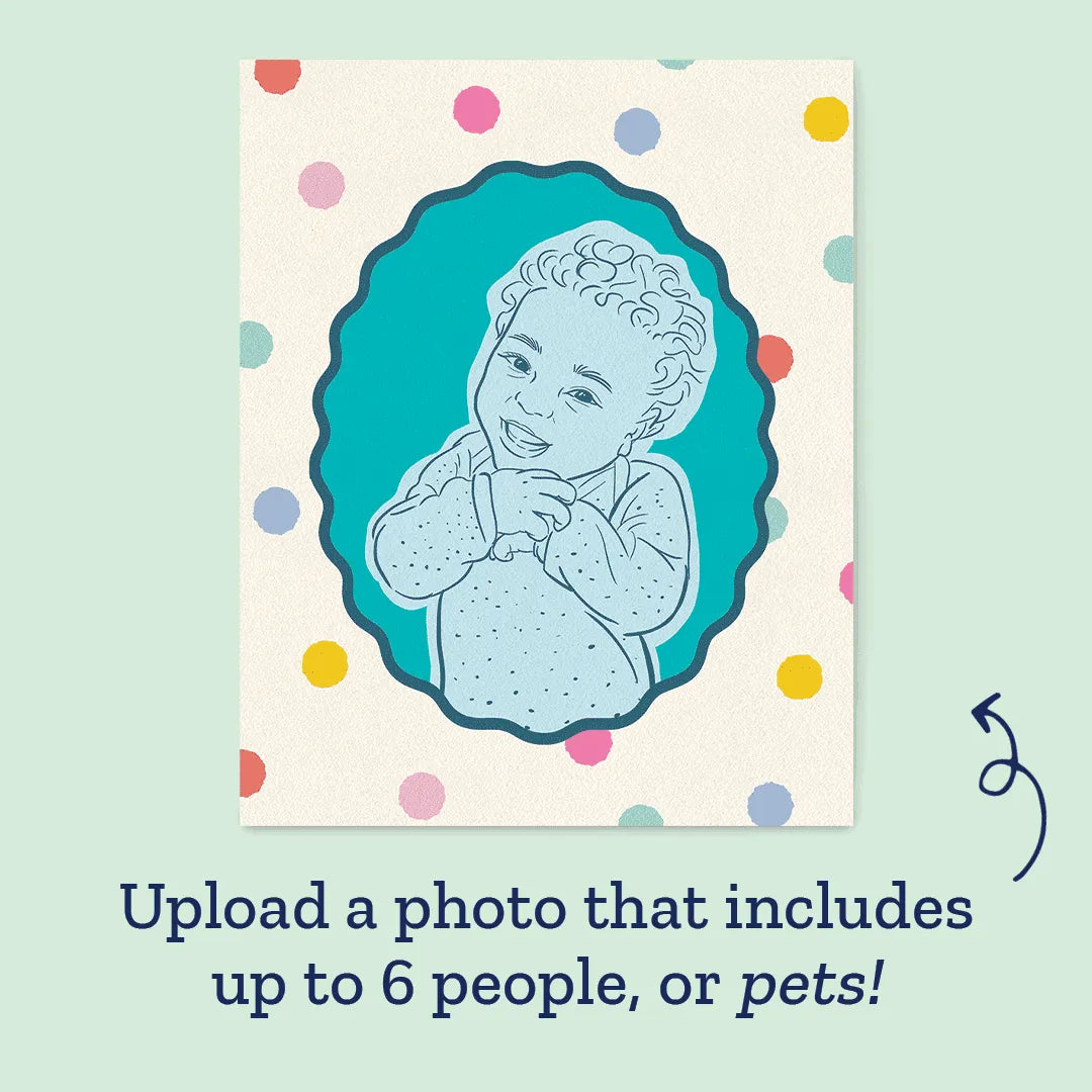 Baby Personalized Portrait - Color Block