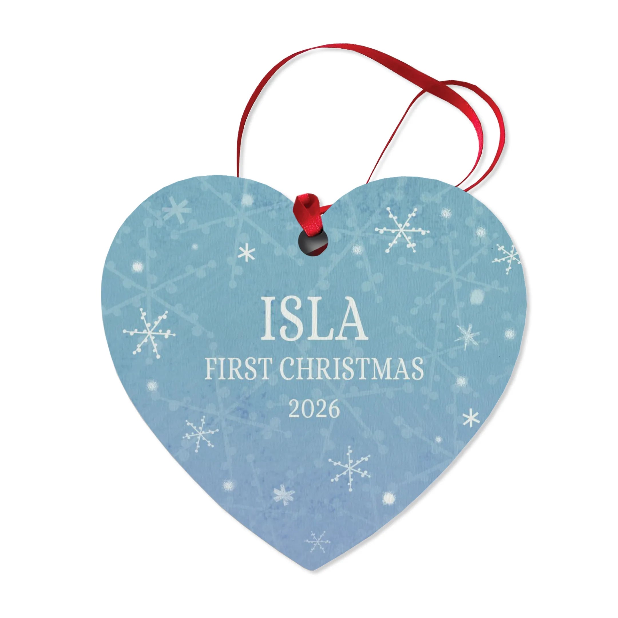Flurry of Love Personalized Heart Ornament